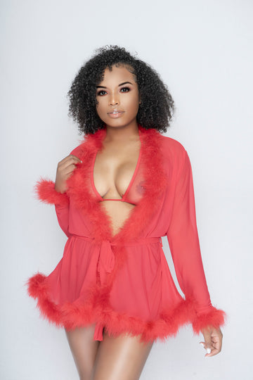 Pixie Fur Robe - The Beauty Cave Boutique